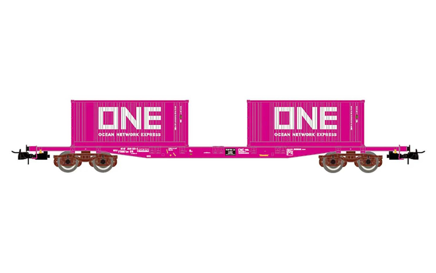 Jouef Touax S7B Container Wagon w/2x20' ONE Container Load V HJ6261 HO Gauge