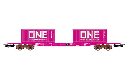 Jouef Touax S7B Container Wagon w/2x20' ONE Container Load V HJ6261 HO Gauge