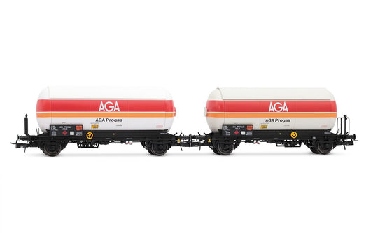 Jouef SNCF AGA Progas Gas Tank Wagon Set (2) IV HO Gauge HJ6289