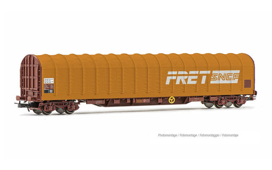 Jouef SNCF Fret Rils 4 Axle Tarpaulin Wagon Orange IV HJ6315 HO Gauge