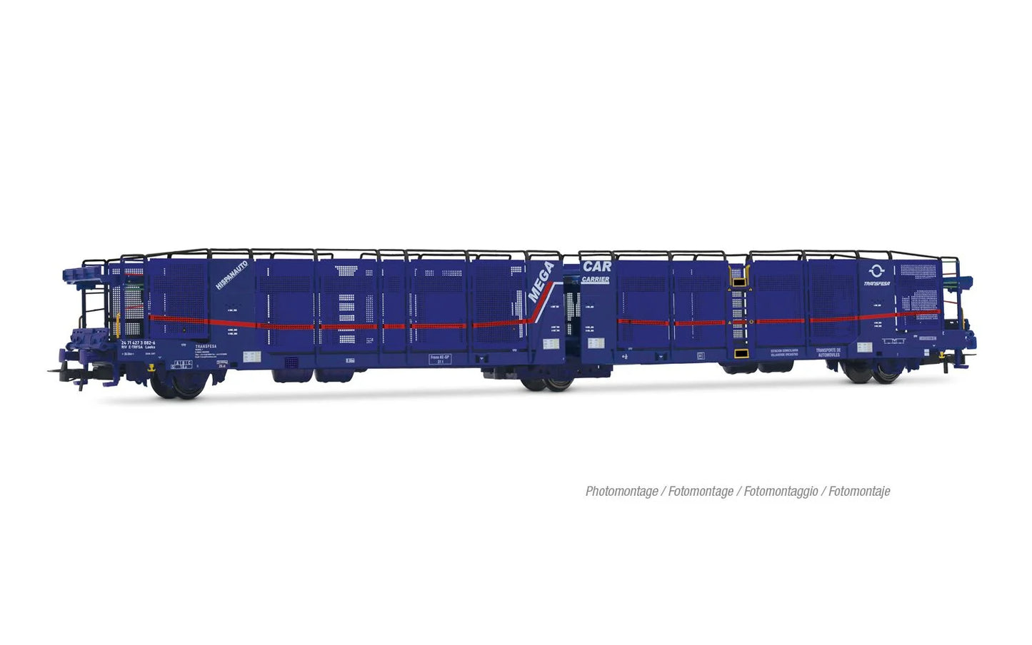Jouef Transfesa/Hispanauto Laeks Mega Car Carrier Blue VI HJ6316 HO Gauge
