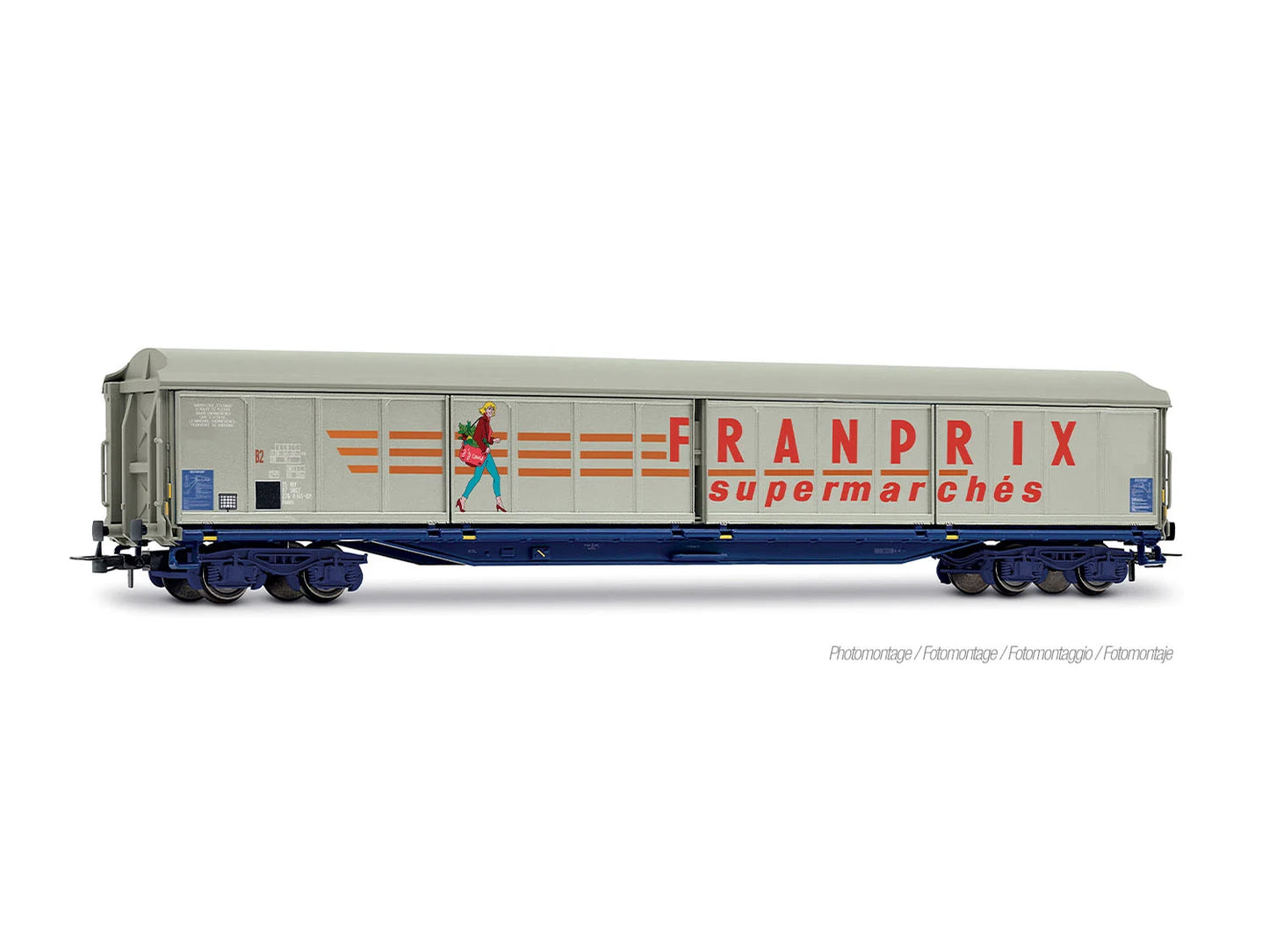 Jouef SNCF Habis Franprix Sliding Wall Wagon IV HJ6321 HO Gauge