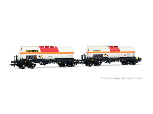Jouef Misa/Millet & VTG/Simotra Chlorine Tank Wagon Set (2) VI HJ6326 HO Gauge