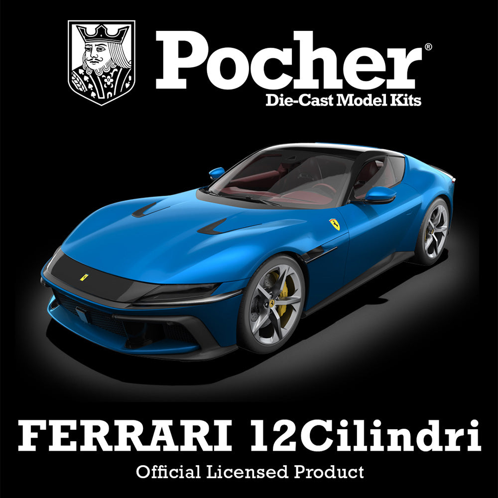 Pocher Ferrari 12Cilindri Blu Corsa 1:8 Metal Diecast Model Kit HK127
