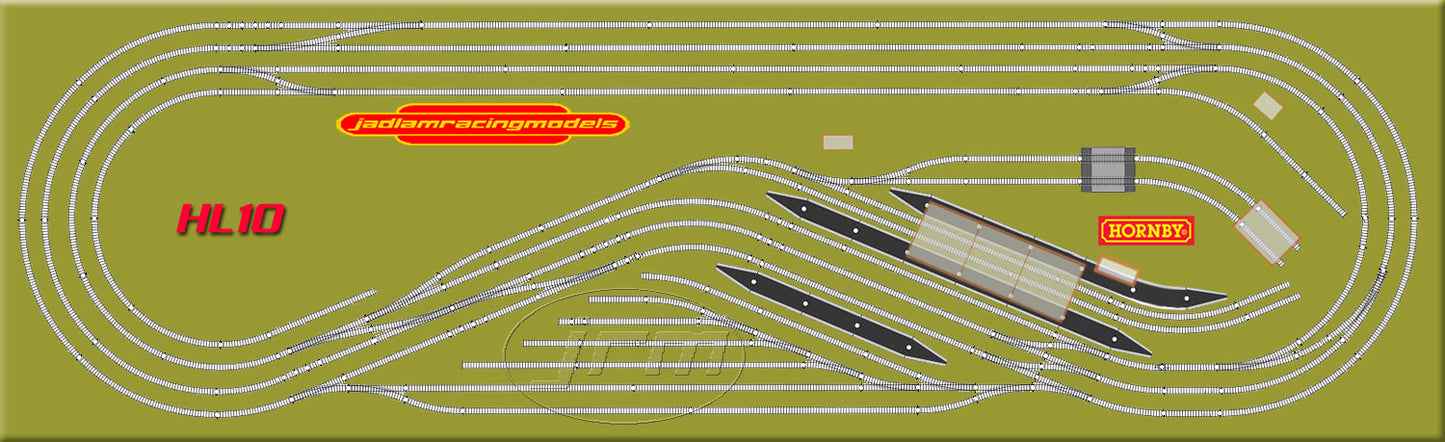 HORNBY Digital Train Set HL10 Large Layout - Multi Track with 2 Trains