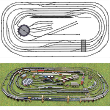 HORNBY Digital Train Set HL12 Large Layout - Multi Track with 2 Trains & Turntable