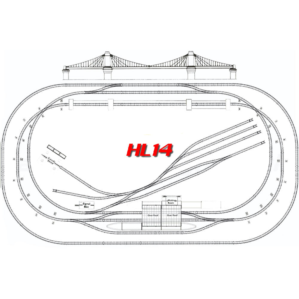 HORNBY Train Set Track HL14 Jadlam Railway Layout w/Grand Suspension Bridge