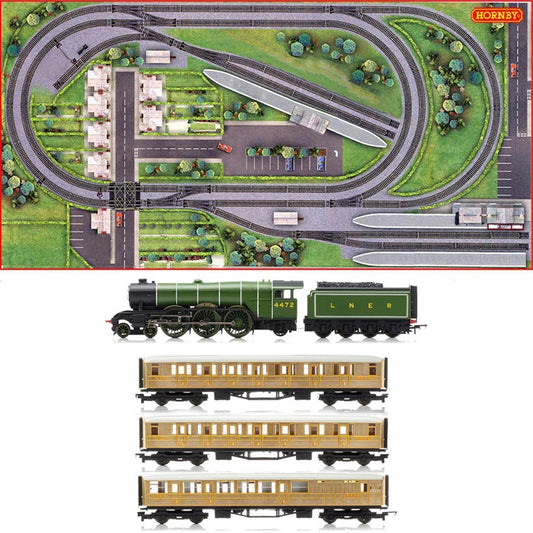 HORNBY Analogue Train Set HL2 w/Flying Scotsman Loco Jadlam Layout 8x4ft Board