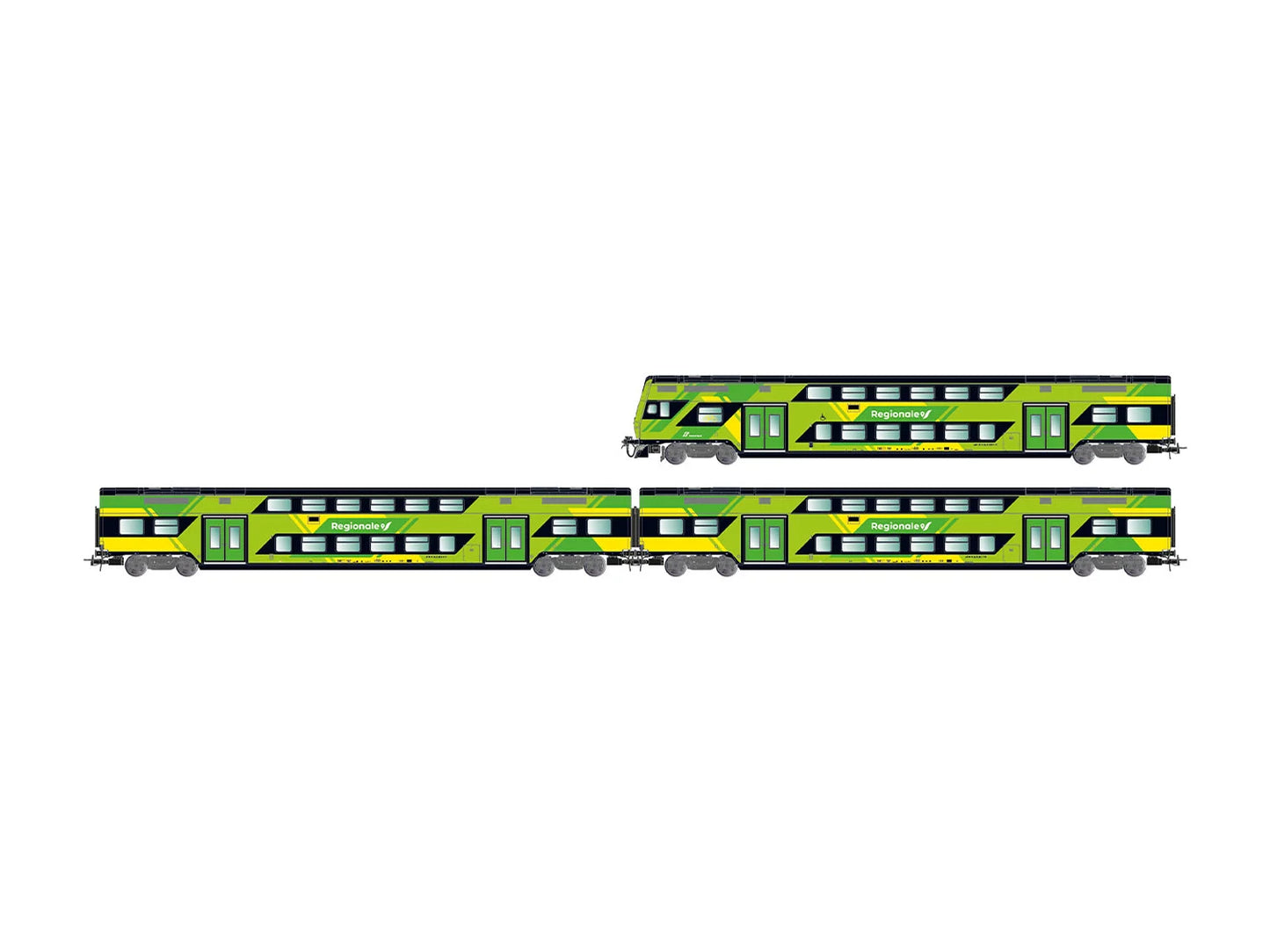 Lima HL5059 FS Trenitalia Regionale Vivalto Coach Set (3) VI HO Gauge