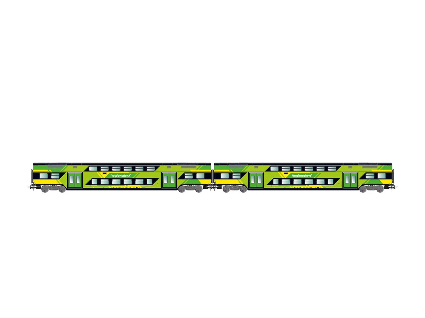 Lima HL5060 FS Trenitalia Regionale Vivalto Coach Set (2) VI HO Gauge