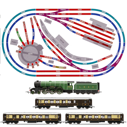 HORNBY Analogue Train Set HL6 Layout Loco & Turntable R070