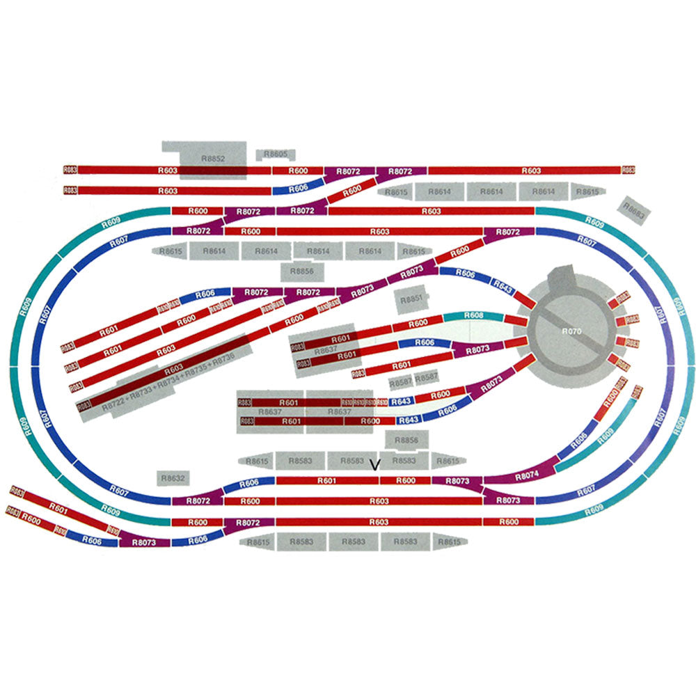 HORNBY Analogue Train Set HL7 Huge Layout w/2 Locos, Turntable etc