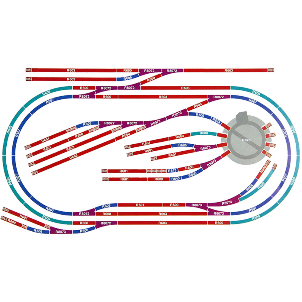 HORNBY Analogue Train Set HL7 Huge Layout w/2 Locos, Turntable etc