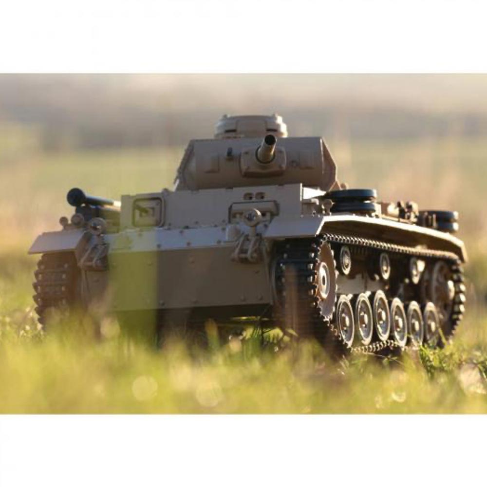 Henglong Tauch Panzer III w/IBS Shoot/Smoke/Sound 1:16 RC Tank 3849-1U