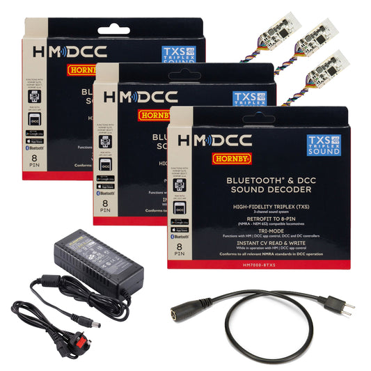 Hornby HM7000 Starter Bundle - Power Adapter and 8-pin R7336 Decoders