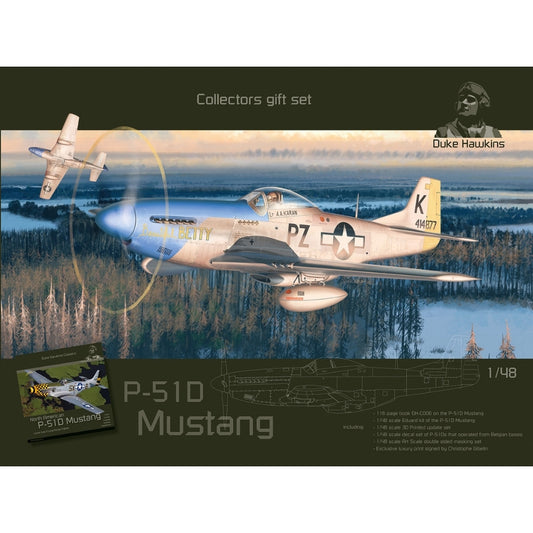 Duke Hawkins Collectors Gift Set P-51D Mustang 1:48 Model Kit & Book