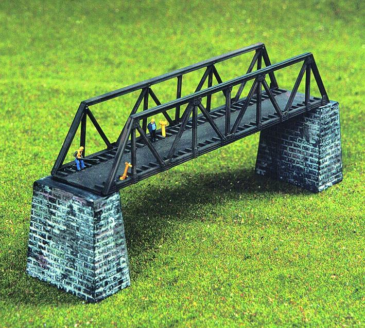 Heljan Single Track Metal Bridge with 2 Piers Kit HN02000663 N Gauge