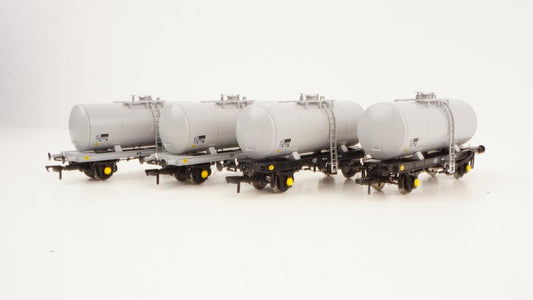 Heljan 35t B Tank Wagon Set (4) TSV Molasses Grey HN1116 OO Gauge