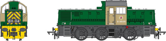 Heljan 1412 Class 14 D9505 BR Green w/Wasp Stripes OO Gauge