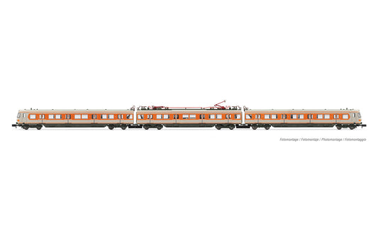 Arnold HN2494 DB, 3-unit EMU, class 420, grey/orange livery, two pantographs, ep. IV N Gauge