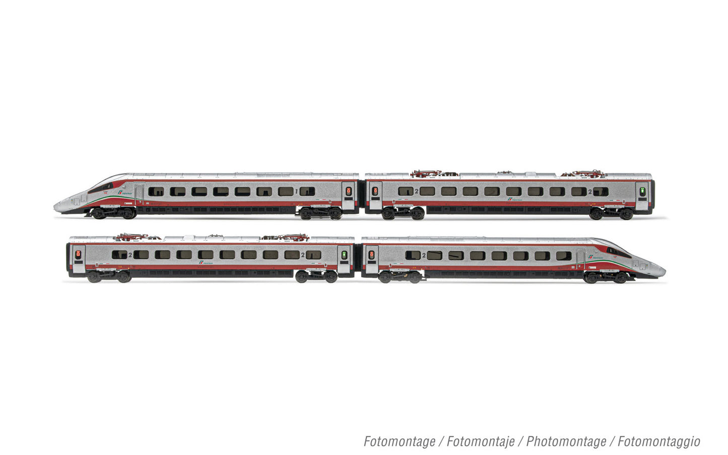 Arnold HN2577 FS Trenitalia, ETR 610 "Frecciargento" without inscriptions, ECE Milano Frankfurt, 4-unit base set, ep. VI N Gauge