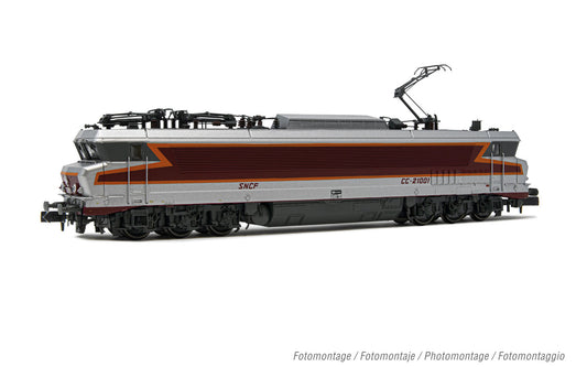 Arnold HN2585 SNCF, electric locomotive CC 21001 in silver livery, ep. IV N Gauge