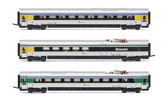 Arnold HN3504 FS Trenitalia, 3-unit pack ETR 610 intermediate coaches, ex Cisalpino livery, period VI N Gauge