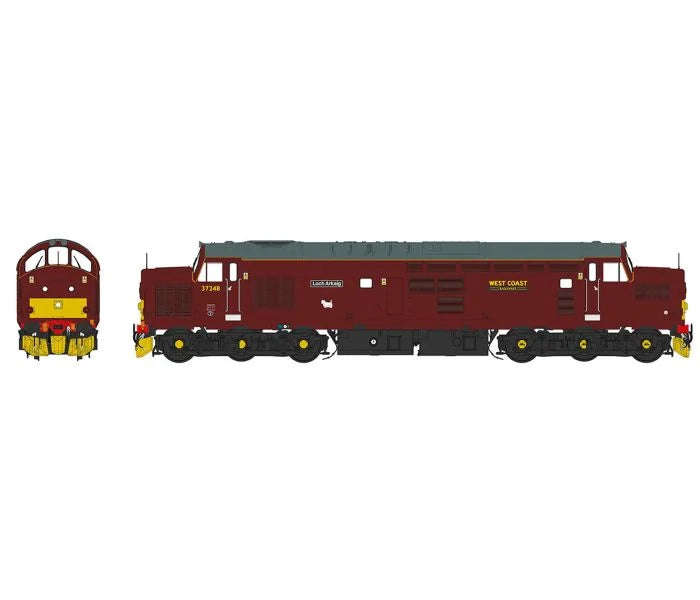 Heljan Class 37 248 'Loch Arkaig' West Coast Railways Red HN3737 O Gauge