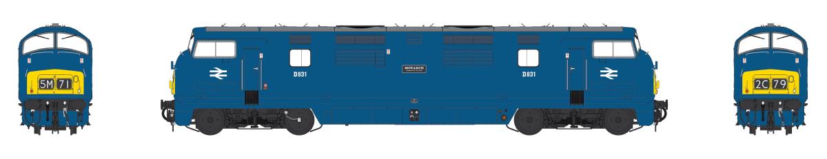 Heljan Class 42 D831 'Monarch' BR Blue SYP HN4242 OO Gauge