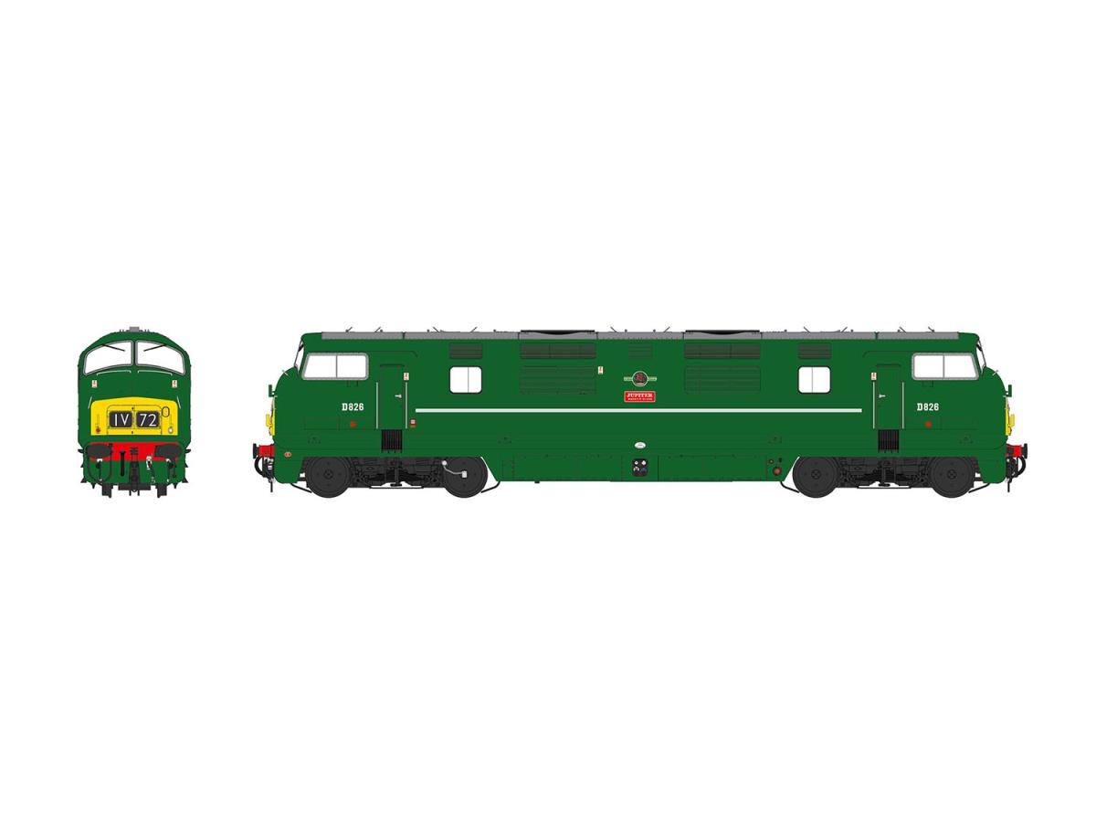 Heljan Class 42 D826 'Jupiter' BR Green SYP (DCC-Sound) HN42453 OO Gauge