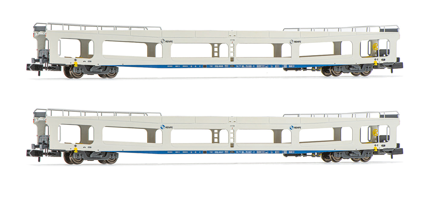 Arnold HN4351 RENFE, 2-unit set DDMA autotransporter, white livery, period V N Gauge