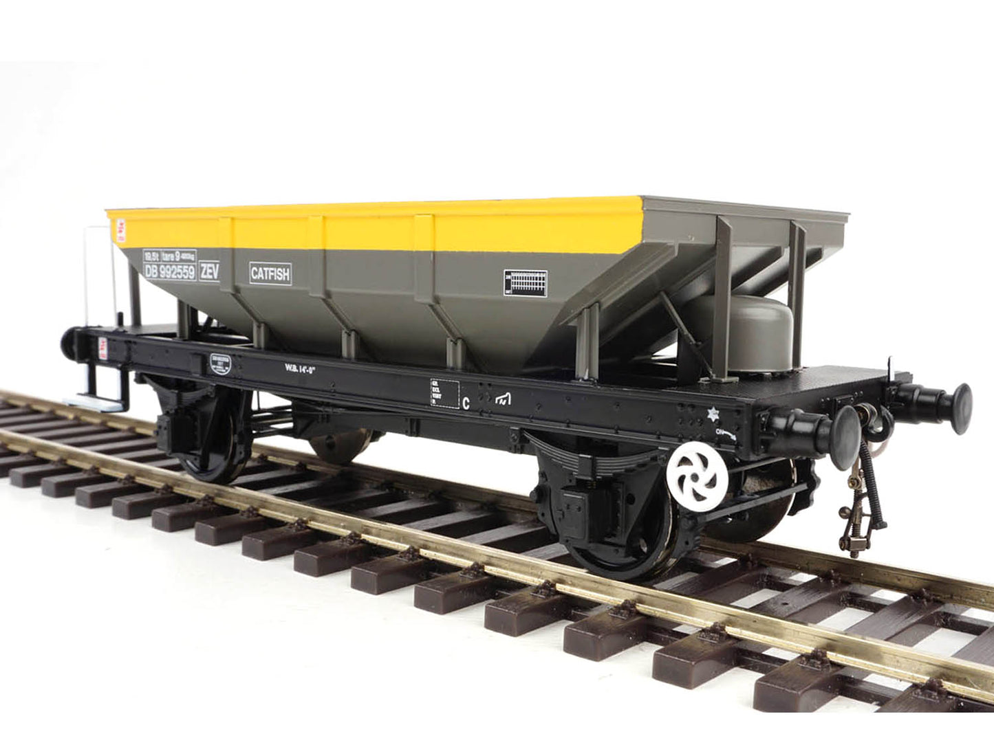 Heljan 4357 ZEV Catfish Hopper BR Civil Engineers Grey/Yellow DB992559 O Gauge