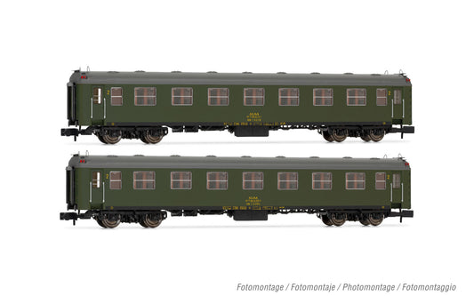 Arnold HN4455 ALSA, 2-unit set 6000 coaches, olive green, ep. VI N Gauge