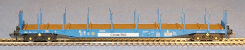 Heljan Cargowaggon IGA Bogie Flat Corus Rail Blue OO Gauge Wagon HN5105