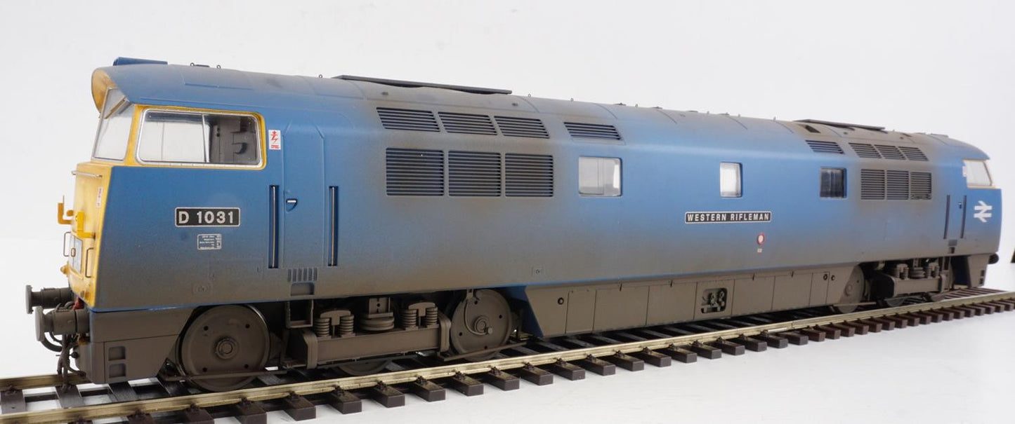 Heljan Class 52 D1031 'Wetern Rifleman' BR Blue FYE Weathered HN5294 O Gauge