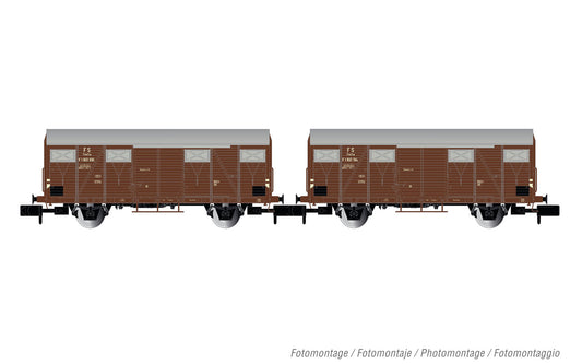 Arnold HN6573 FS, 2-unit pack Gs wagons, brown livery, ep. III N Gauge