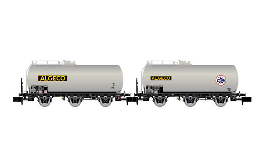 Arnold HN6607 SNCF, 2-unit pack of 3-axle tank wagons, "ALGECO", ep. III N Gauge