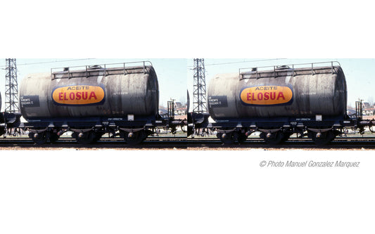 Arnold HN6613 RENFE, 2-unit pack of 3-axle tank wagons, Elosua livery, ep. IV N Gauge