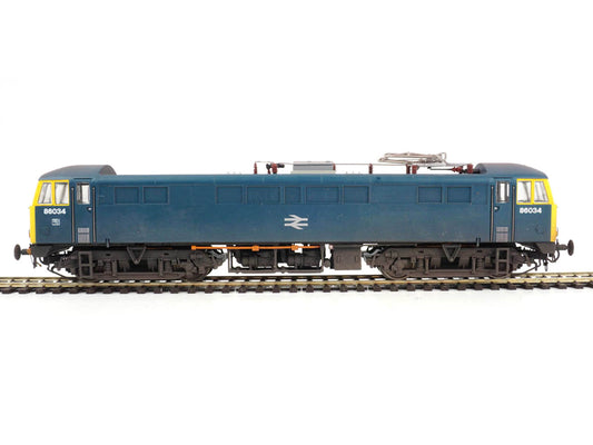 Heljan Class 86/0 BR Blue FYE Weathered OO Gauge Electric Model Train HN8656