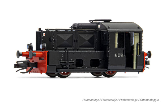 Arnold HN9064 DR, shunting diesel locomotive Ko II, open cabin, black livery, ep. III TT Gauge