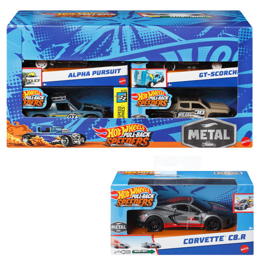 Hot Wheels Pull-Back Speeders 1:43 Diecast Car - Assortment