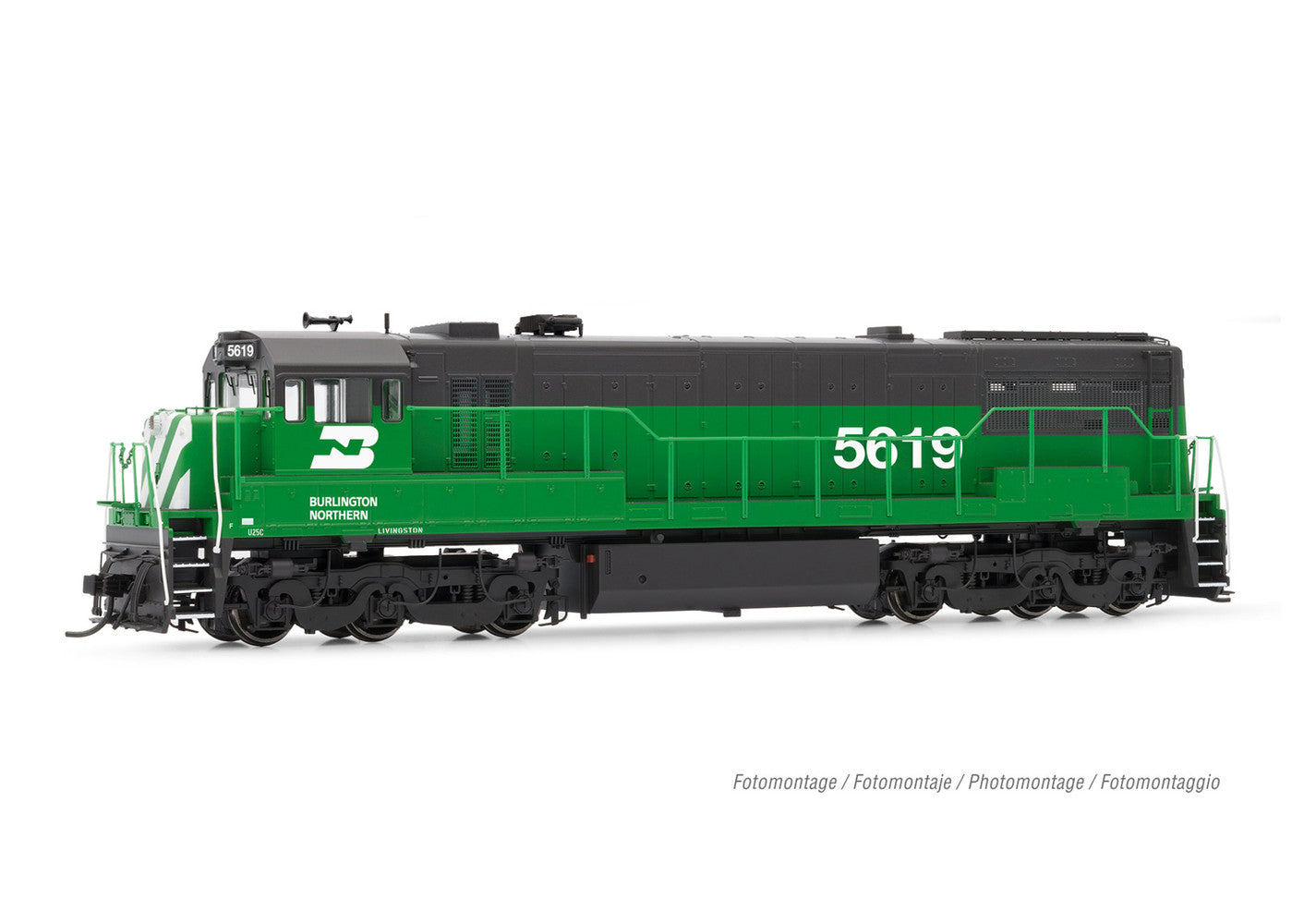 Rivarossi HR2888S Burlington Northern U25c PhII Diesel Loco (DCC-Sound) HO