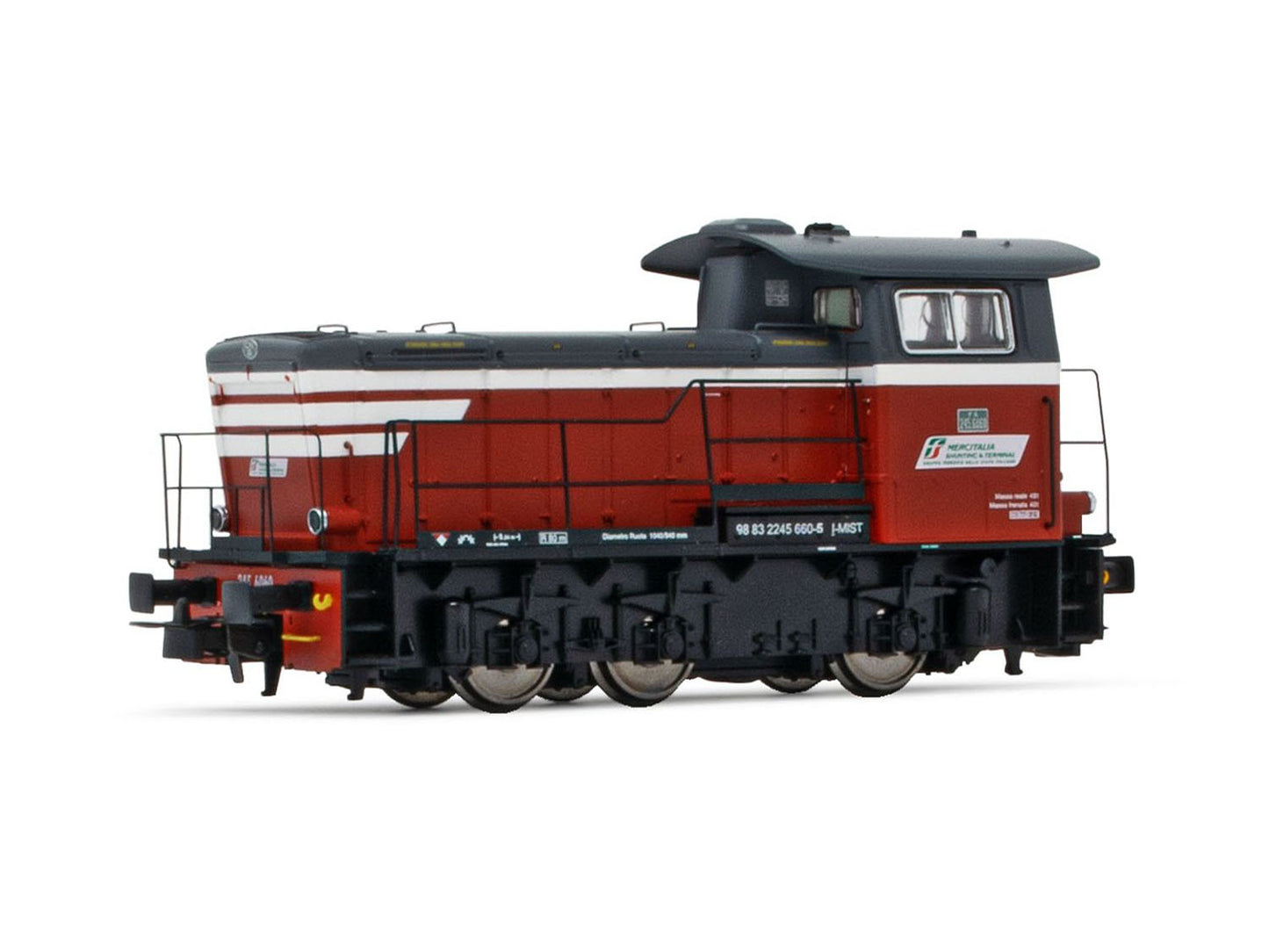 Rivarossi Mercitalia S&T D245 Diesel Loco Red/Grey VI (DCC-Sound) HR2932S HO Gauge