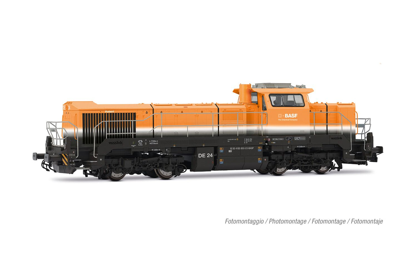 Rivarossi BASF DE18 Diesel Locomotive Orange/Grey VI HR2988 HO Gauge