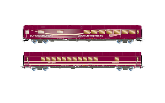 Rivarossi Euro-Express Wgmh804/854 Coach Set (2) VI HR4350 HO Gauge