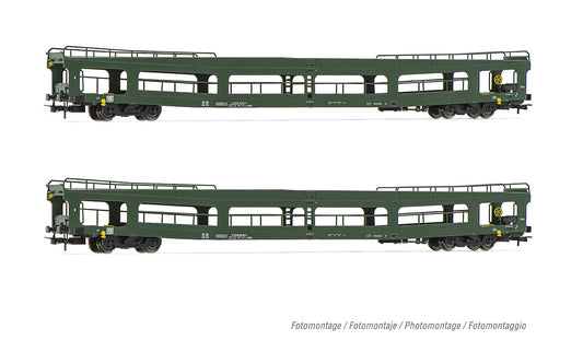 Rivarossi DR DDm916 Car Transporter Set Green (2) IV HR4380 HO Gauge