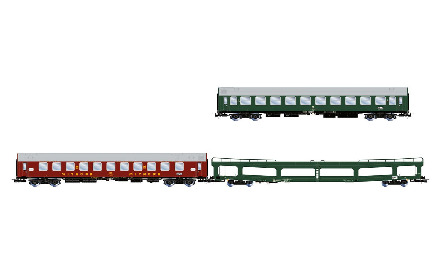 Rivarossi DR Berlin-Lorrach Bc/WLAB/DDm Sleeper Coach Set (3) IV HR4418 HO Gauge