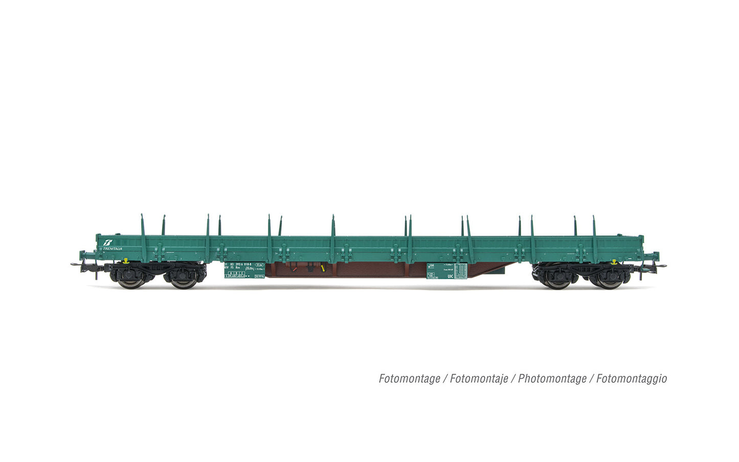 Rivarossi FS Res Bogie Stake Wagon Green VI HR6552 HO Gauge