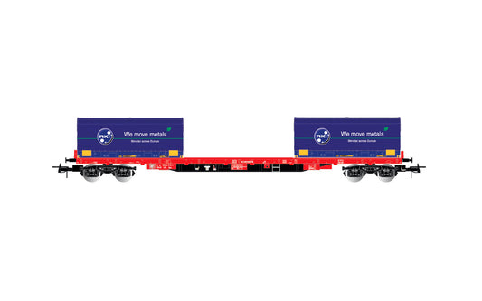 Rivarossi DB RgIns Bogie Container Wagon w/20x20' Container Load VI HR6558 HO Gauge