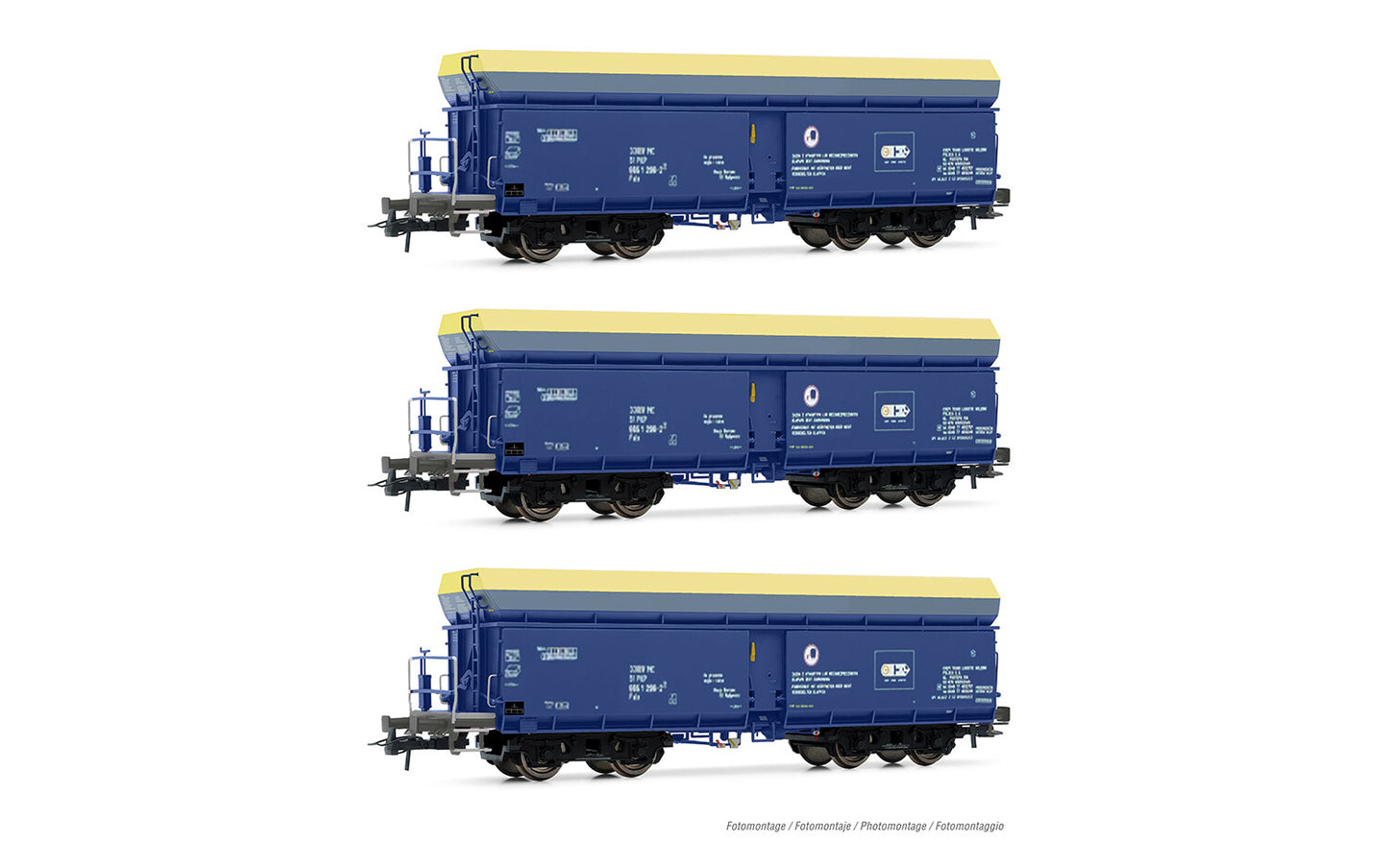 Rivarossi PKP Cargo Fals Self Discharge Hopper Wagon Set (3) VI HR6589 HO Gauge